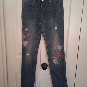 Floral Embroidered Women's Jeans